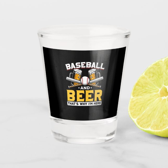Copo De Shot Beer Drinker Baseball Beer Humor Birthday (Frente)