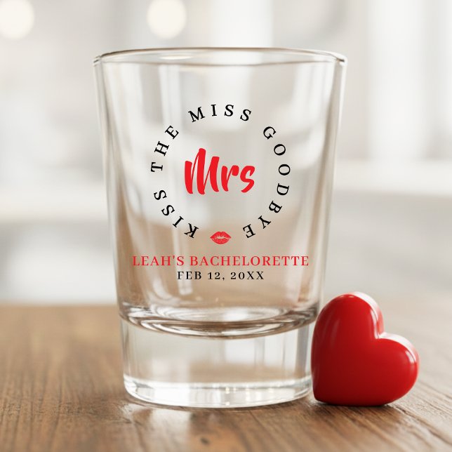 Copo De Shot Beije a Srta. Adeus Festa de Despedida de Solteira (Criador carregado)