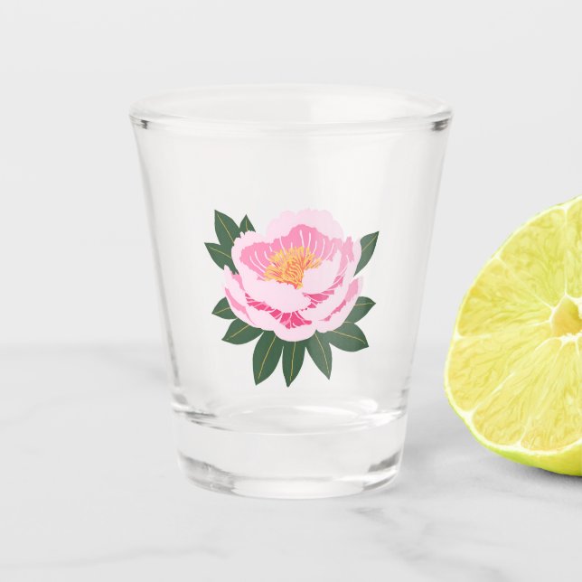 Copo De Shot Bela Flor Rosa (Frente)