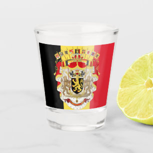 Copo De Shot Bélgica Flag & COA