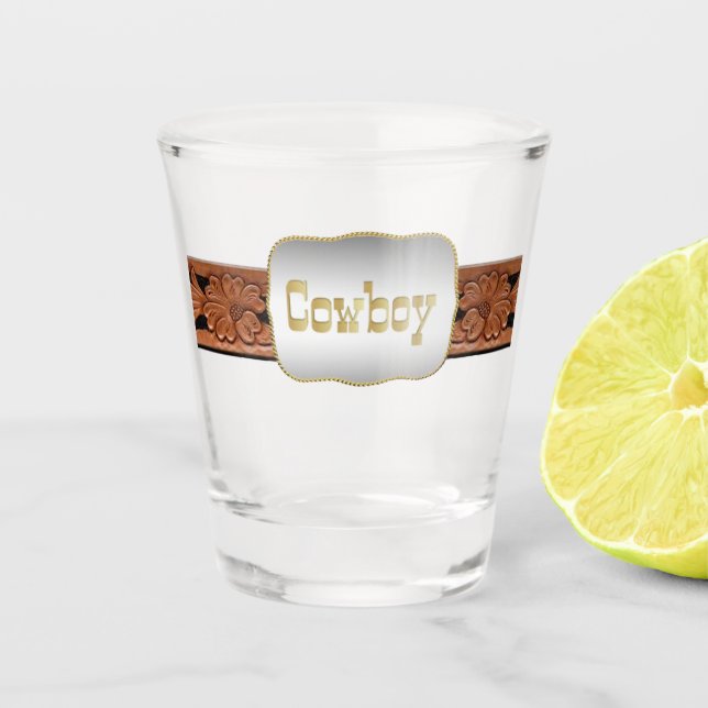 Copo De Shot Belt Ocidental E Buckle (Frente)