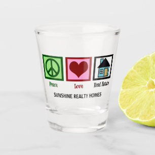 Copo De Shot Bens imobiliários do amor da paz