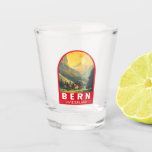Copo De Shot Bern Suiça Art Vintage<br><div class="desc">Design de viagem de vetor retrô de Berna. Berna,  a capital da Suiça,  é construída em torno de um cantor no rio Aare.</div>
