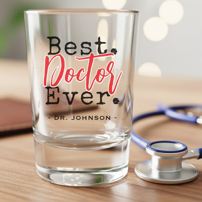 Copo De Shot Best Doctor Ever Red (Best Doctor Ever Shot Glass)