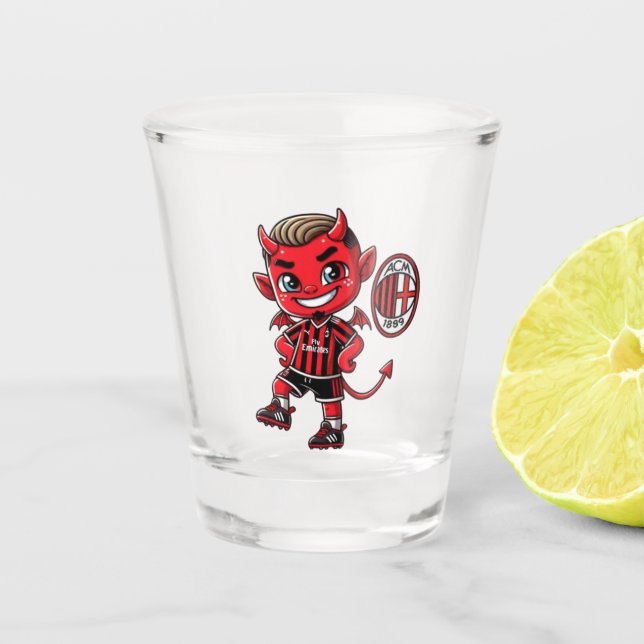 Copo De Shot Bicchiere Milan calcio (Frente)