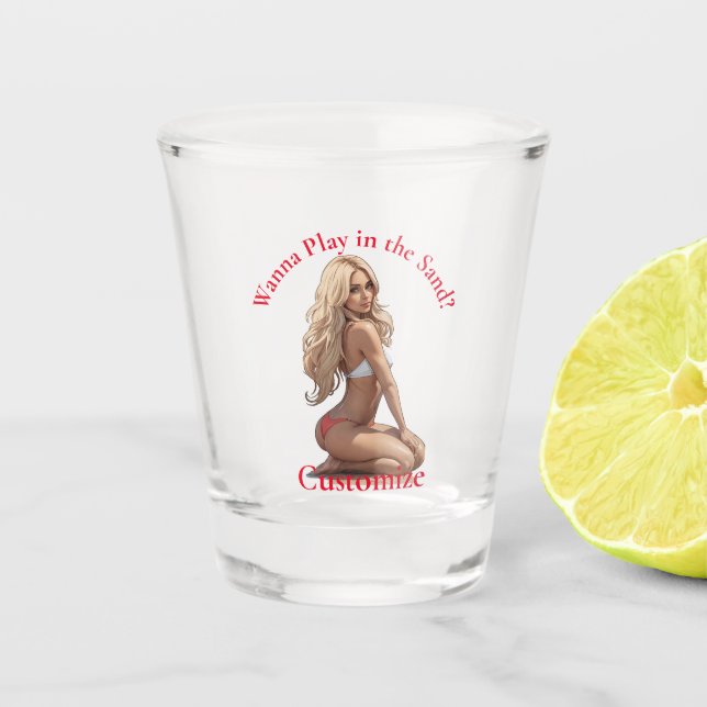 Copo De Shot Bikini Beach Girl Thunder_Cove (Frente)