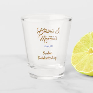 Copo De Shot bikinis & martinis bachelorette party name brown 