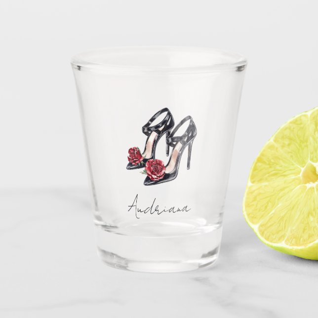 Copo De Shot Black Burgundy Red High Heat (Frente)