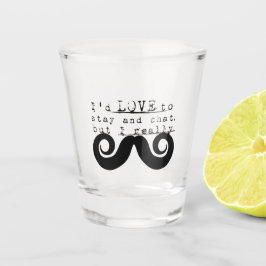 Copo De Shot Black Funny Humor I Mustache