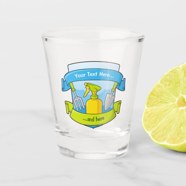 Copo De Shot Blindagem de jardinagem com faixas (Frente)