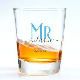 Copo De Shot Blue Husband Groom Mr Wedding Anniversário