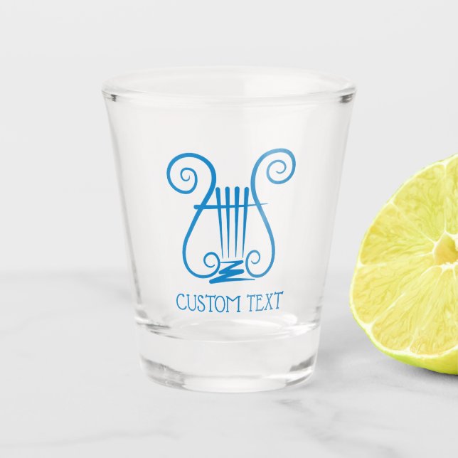 Copo De Shot Blue Lyre (Frente)