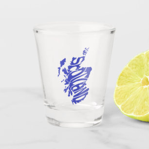 Copo De Shot Blue Scotland Silhouette Word Art