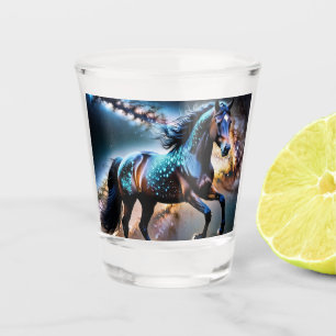 Copo De Shot Blue Stars Galaxy Horse