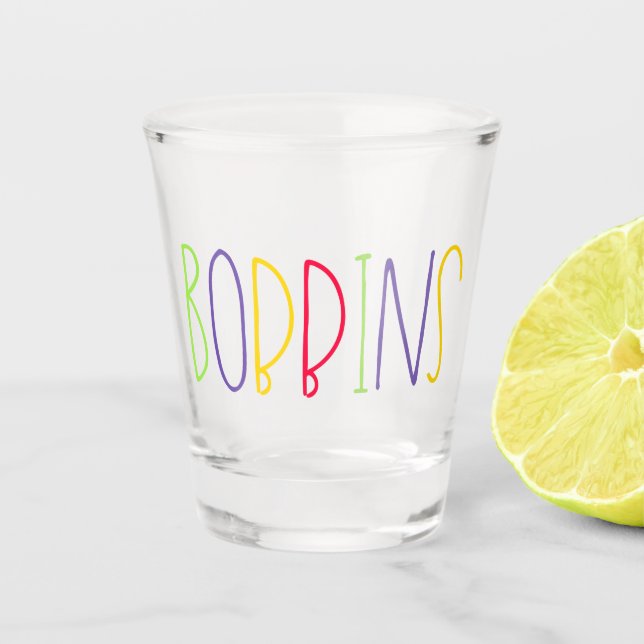 Copo De Shot Bobbins, Manchester, Norte English Slang (Frente)