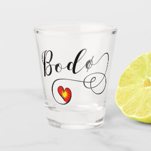 Copo De Shot Bodø Flag Heart, Noruega, Bodö