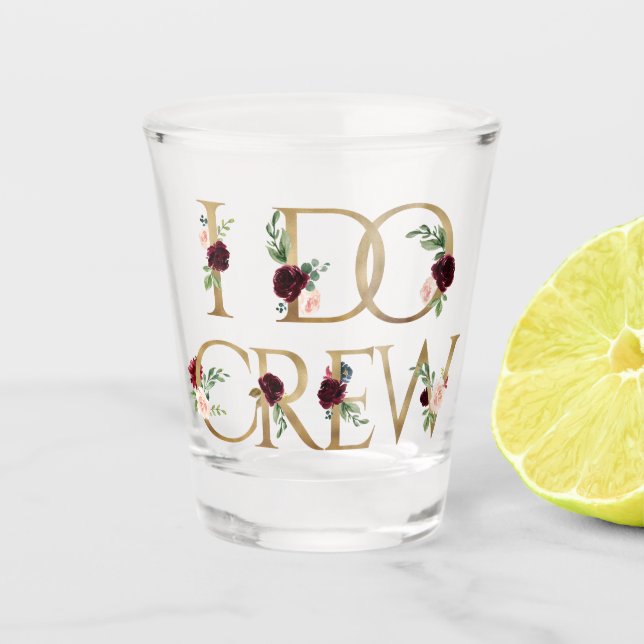 Copo De Shot Boho Bling | Bachelorette Bridal Party I Do Creme (Frente)