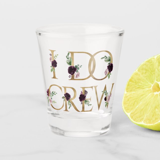 Copo De Shot Boho Bling | Bachelorette Bridal Party I Do Creme (Frente)