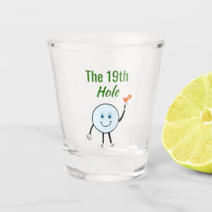 Copo De Shot Bola de Golfe de Desenho Animado Segurando Coquete