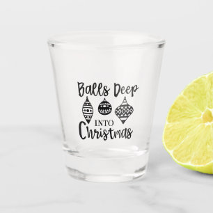 Copo De Shot Bolas No Natal Engraçado Xmas De Natal