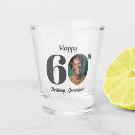Copo De Shot Bold Happy 60th Birthday Photo