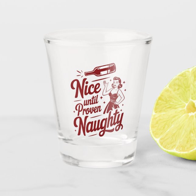 Copo De Shot Bom Até Provado Travesso Sarcasmo Natal Vinho (Frente)