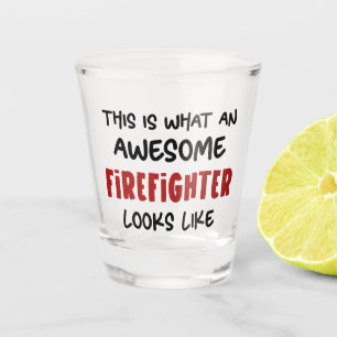 Copo De Shot Bombeiro Incrível Engraçado Bombeiro