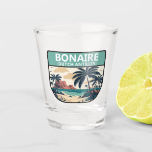 Copo De Shot Bonaire - Antilhas Neerlandesas Retro Emblem