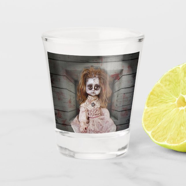 Copo De Shot Boneca assustadora do SlipperyJoe (Frente)