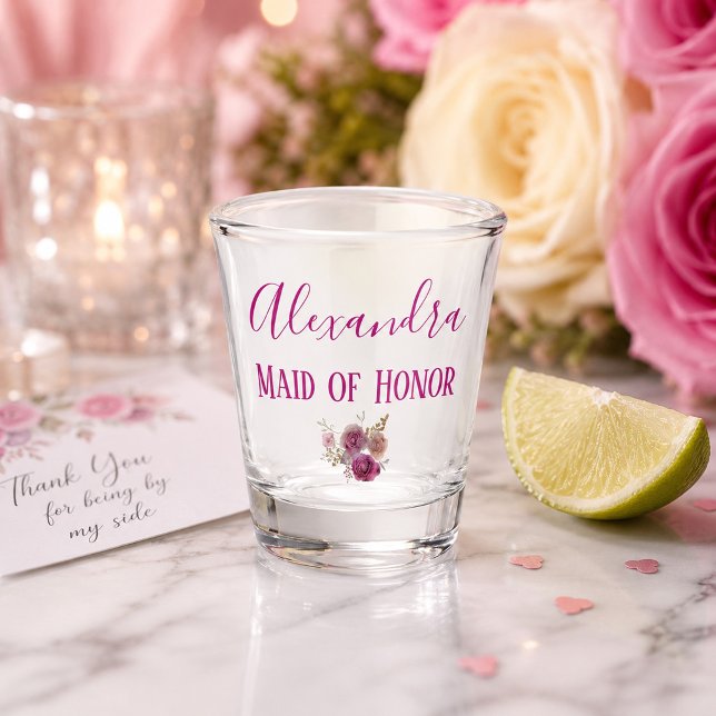 Copo De Shot Bonito Madrinha de casamento Roxa (Criador carregado)