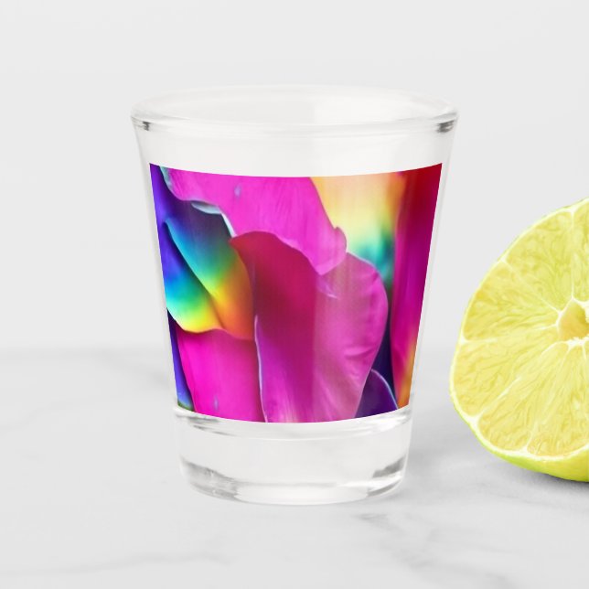 Copo De Shot Bonito Rosa de Petals - (Frente)