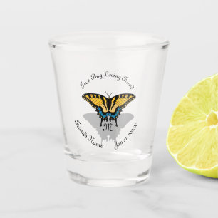 Copo De Shot Borboleta Amarela