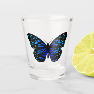 Copo De Shot Borboleta azul