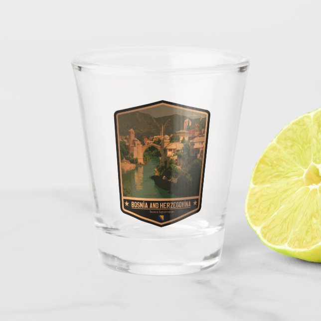 Copo De Shot Bósnia e Herzegovina (Frente)