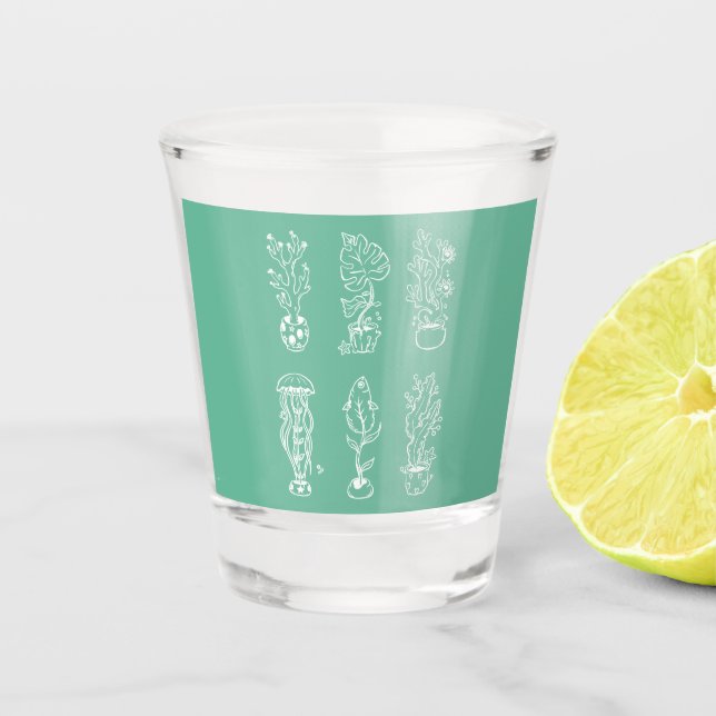 Copo De Shot Botânica excêntrica (Frente)