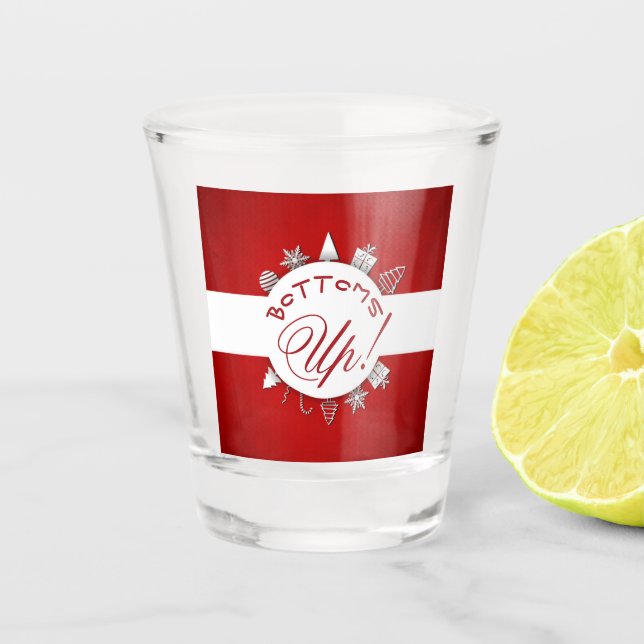 Copo De Shot “Bottoms Up!” Shot Glass (Frente)