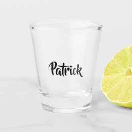 Copo De Shot Branco de nome personalizado