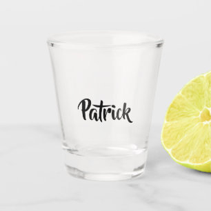 Copo De Shot Branco de nome personalizado