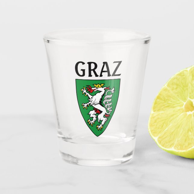Copo De Shot Brasão de Armas de Graz - ÁUSTRIA (Frente)