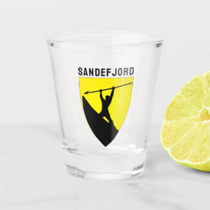 Copo De Shot Brasão de Armas de Sandefjord, Noruega