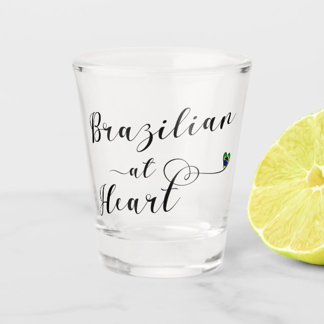 Copo De Shot Brasil no Heart Mug (Frente)