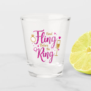 Copo de Shot Brilho Final Fling Despedida de Solte