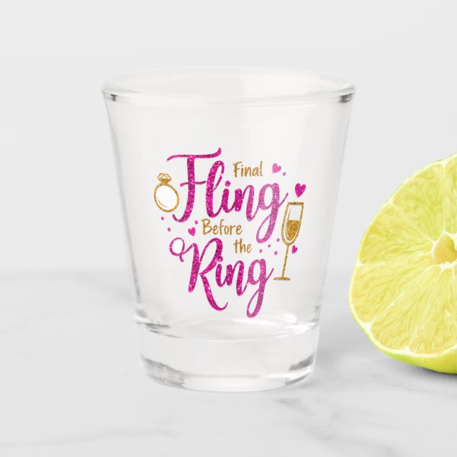 Copo de Shot Brilho Final Fling Despedida de Solte (Frente)