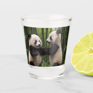 Copo De Shot Brincadeiras: Bebês Pandas Brincam na Floresta