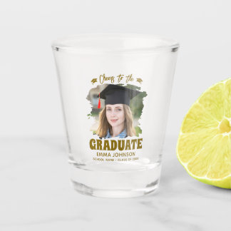 Copo De Shot Brinde ao Graduado Foto Personalizada Nome Família
