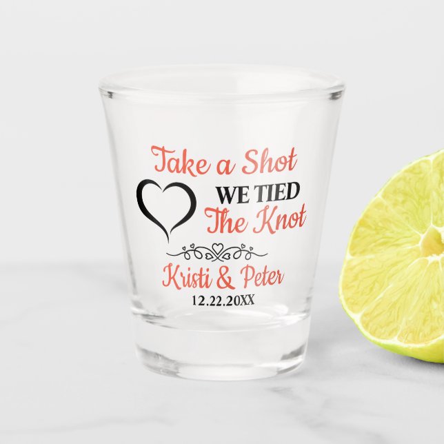 Copo De Shot Brinde de Casamento Tome Um Shot (Frente)
