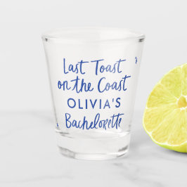 Copo De Shot Brinde de torrada de mão branca na costa