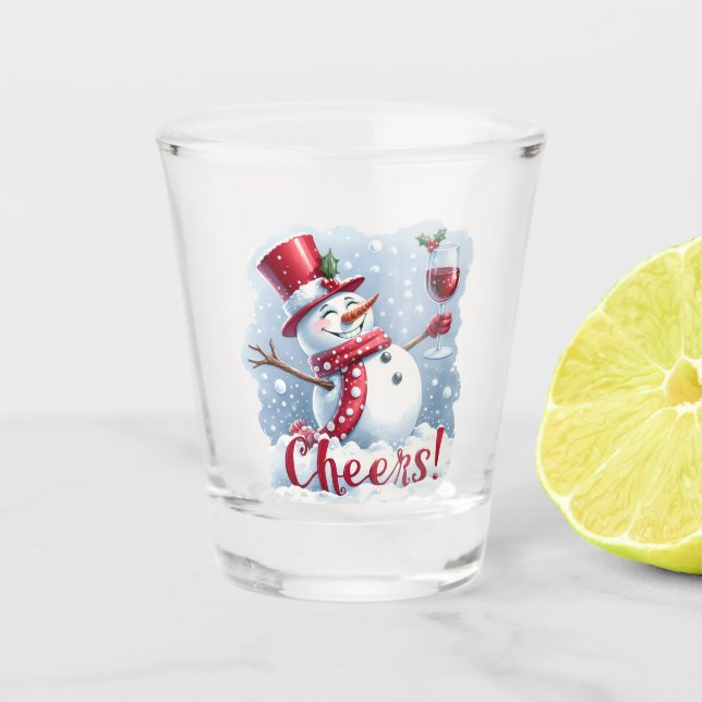 Copo De Shot Brinde Homemade Neve Bebendo Vinho (Frente)