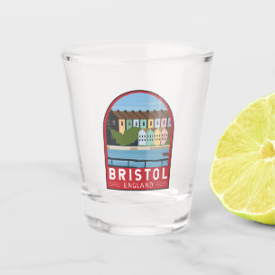 Copo De Shot Bristol England Retro Viagem Art Vintage