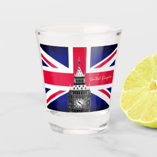 Copo De Shot British Flag & United Kingdom, Big Ben / Esportes